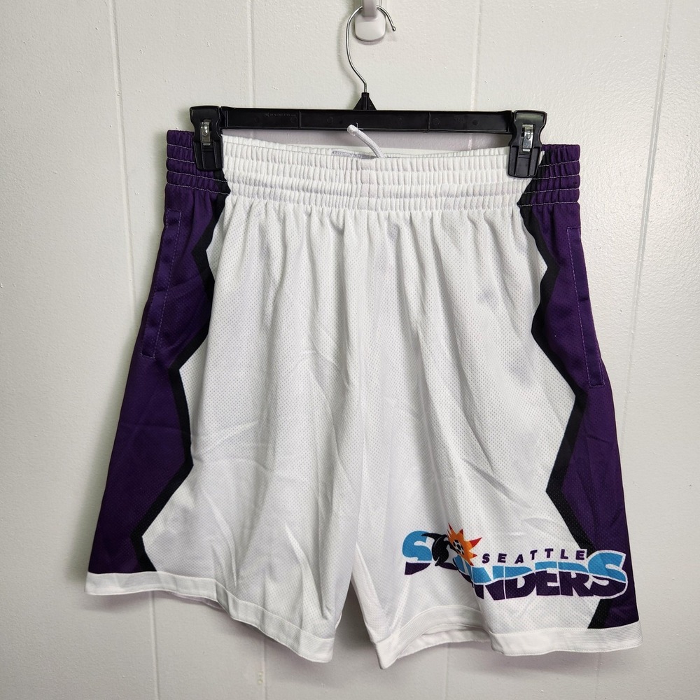 Seattle Sounders Shorts Mens Large MLS Soccer Mitchell Ness 90s Inspired Vintage